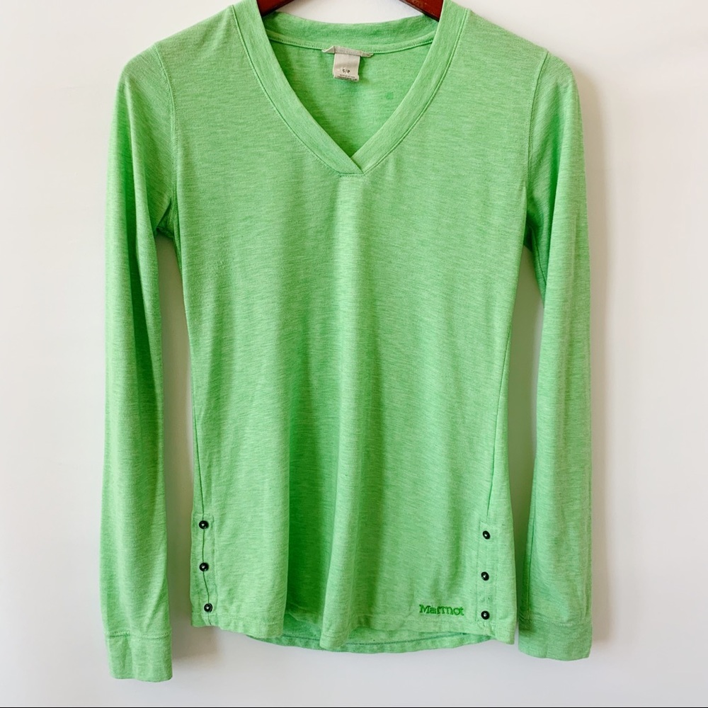 Marmot S/P Green top Long sleeves